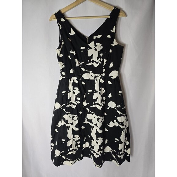 Ricki's Sleeveless Black A-Line Dress with White Abstract Floral Print- Size 4 - Picture 1 of 8